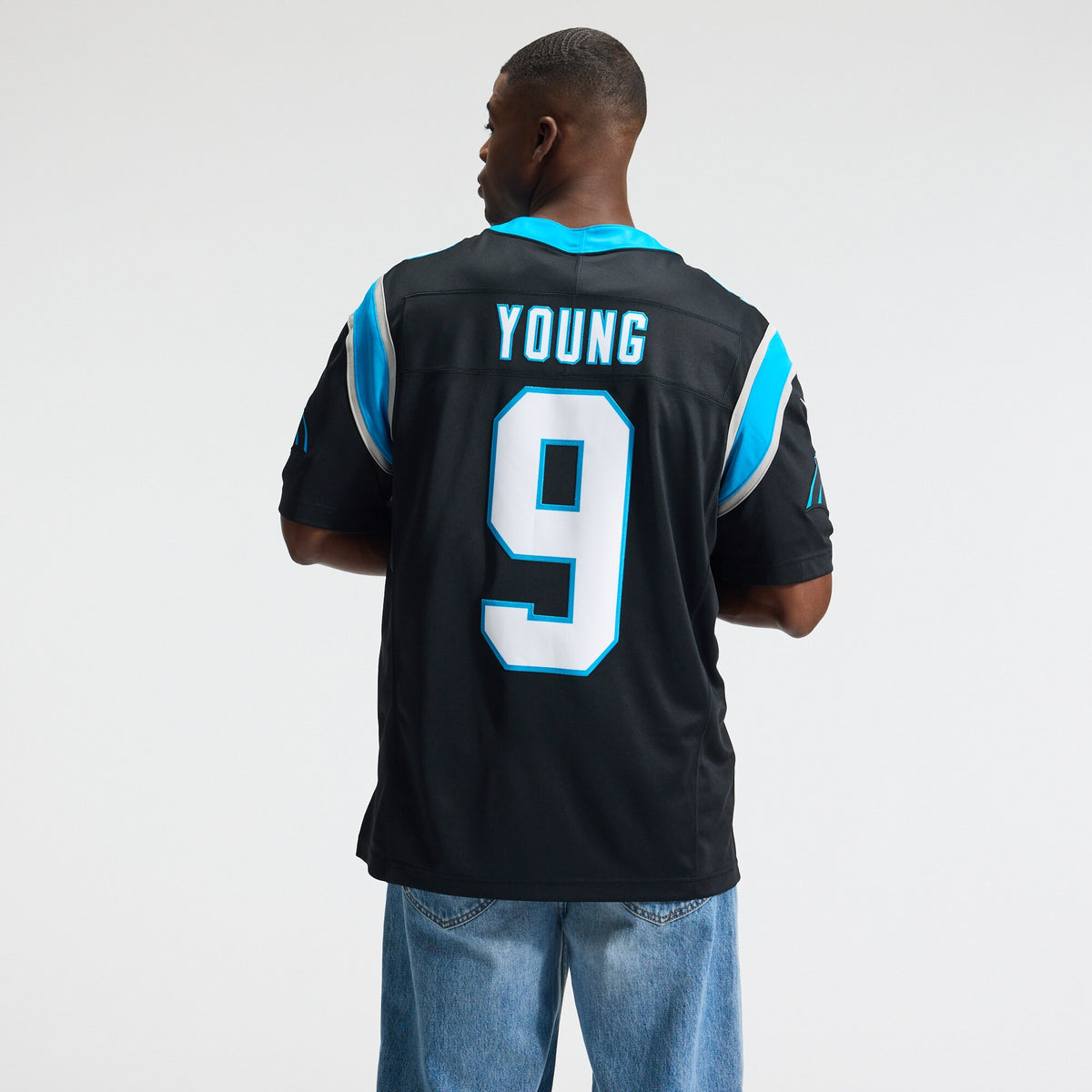 Men's Carolina Panthers Bryce Young Nike Black Team Vapor F.U.S.E. Stitched Limited Jersey