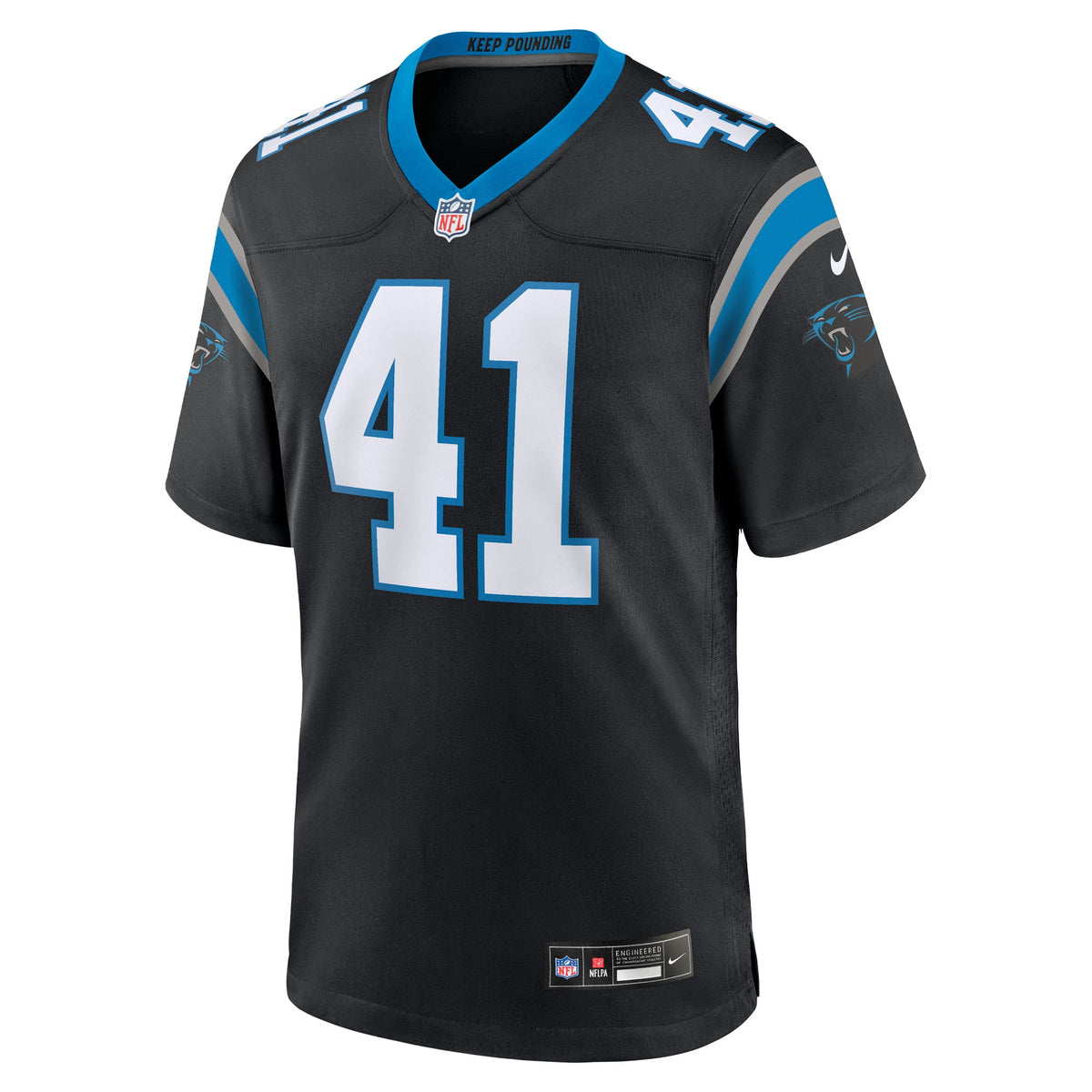 Men's Carolina Panthers Jacoby Windmon Nike Black Team Game Jersey