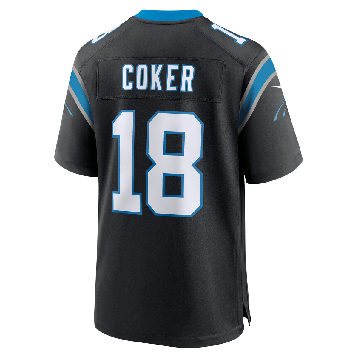 Men's Carolina Panthers Jalen Coker Nike Black Team Game Jersey