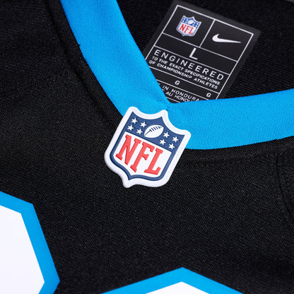 Men's Carolina Panthers Jalen Coker Nike Black Team Game Jersey