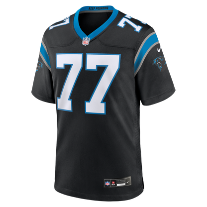 Men's Carolina Panthers Luke Fortner Nike Black Team Game Jersey