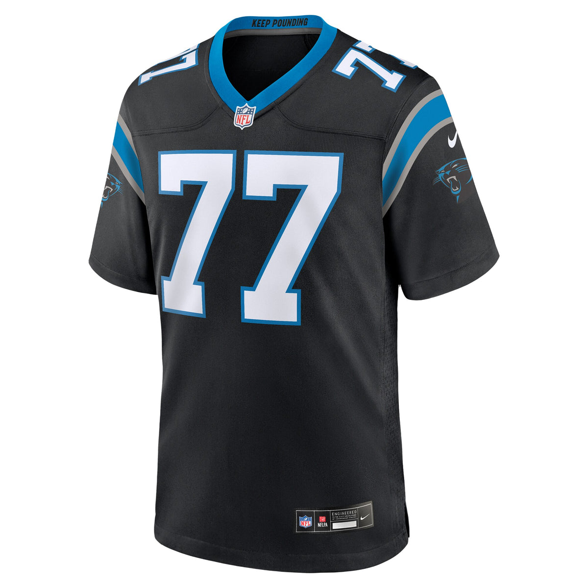 Men's Carolina Panthers Yosh Nijman Nike Black Game Jersey