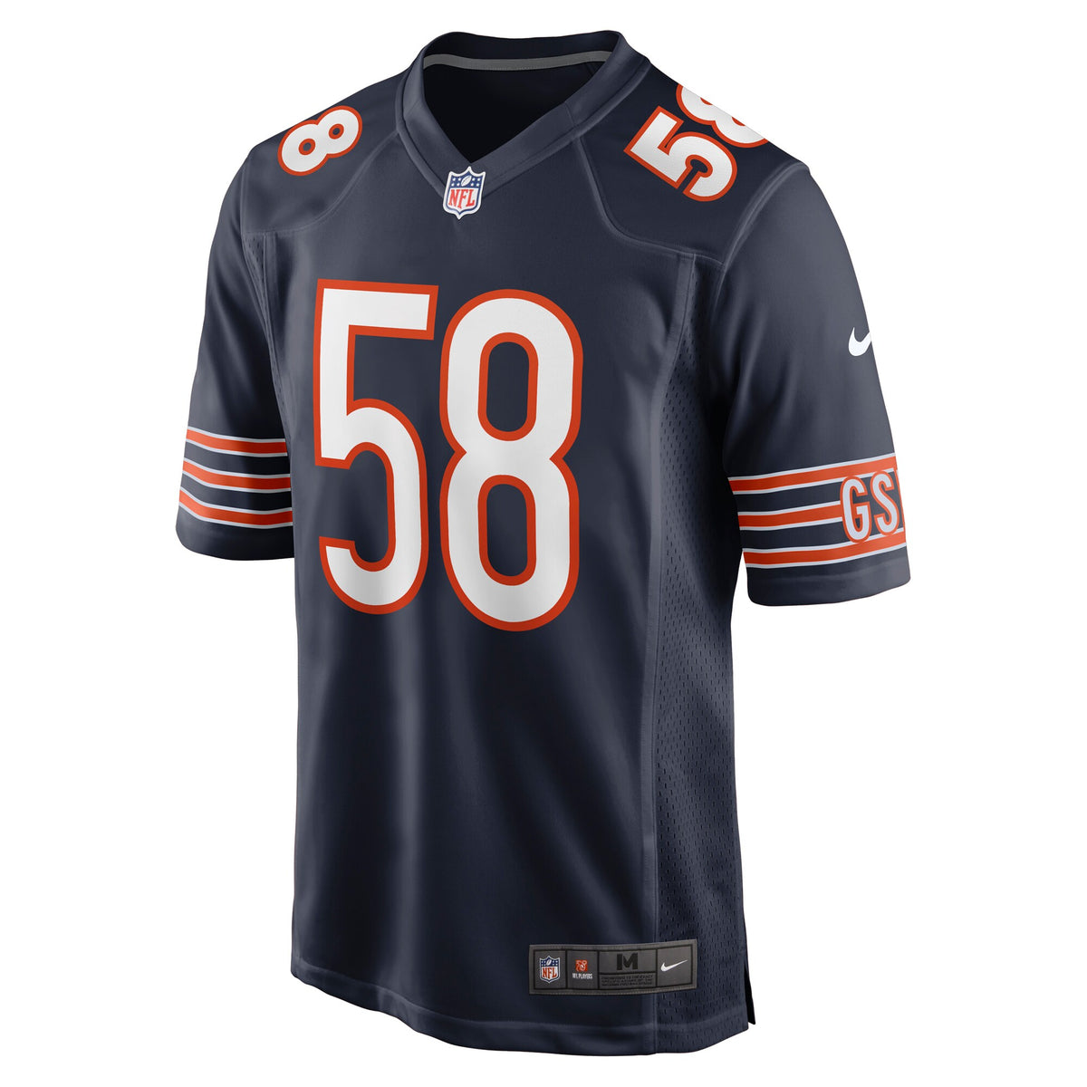 Men's Chicago Bears Darnell Wright Nike Navy Game Jersey