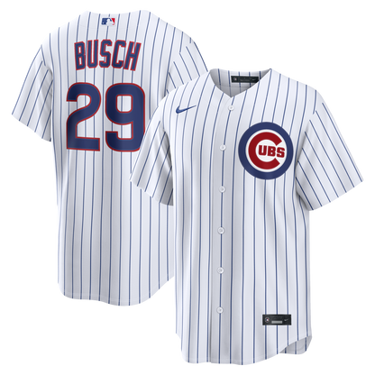 Men's Chicago Cubs Michael Busch Nike White Home Replica Jersey