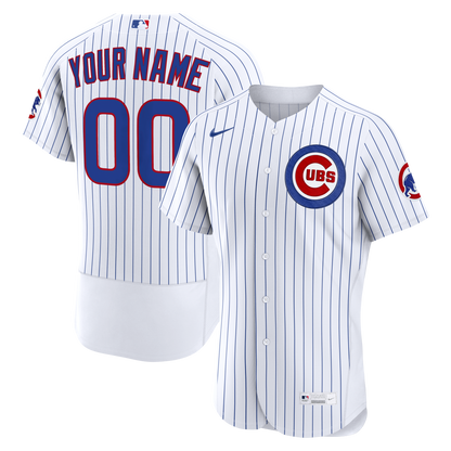 Men's Chicago Cubs Nike White Home Authentic Custom Jersey