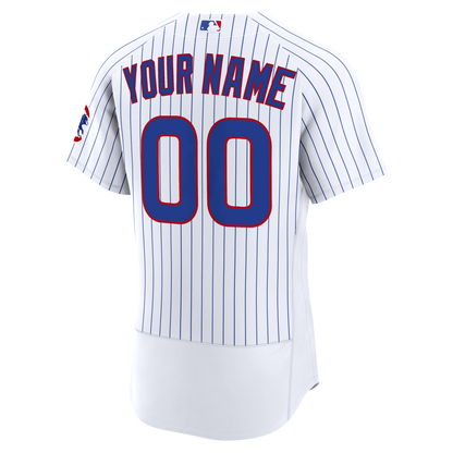 Men's Chicago Cubs Nike White Home Authentic Custom Jersey