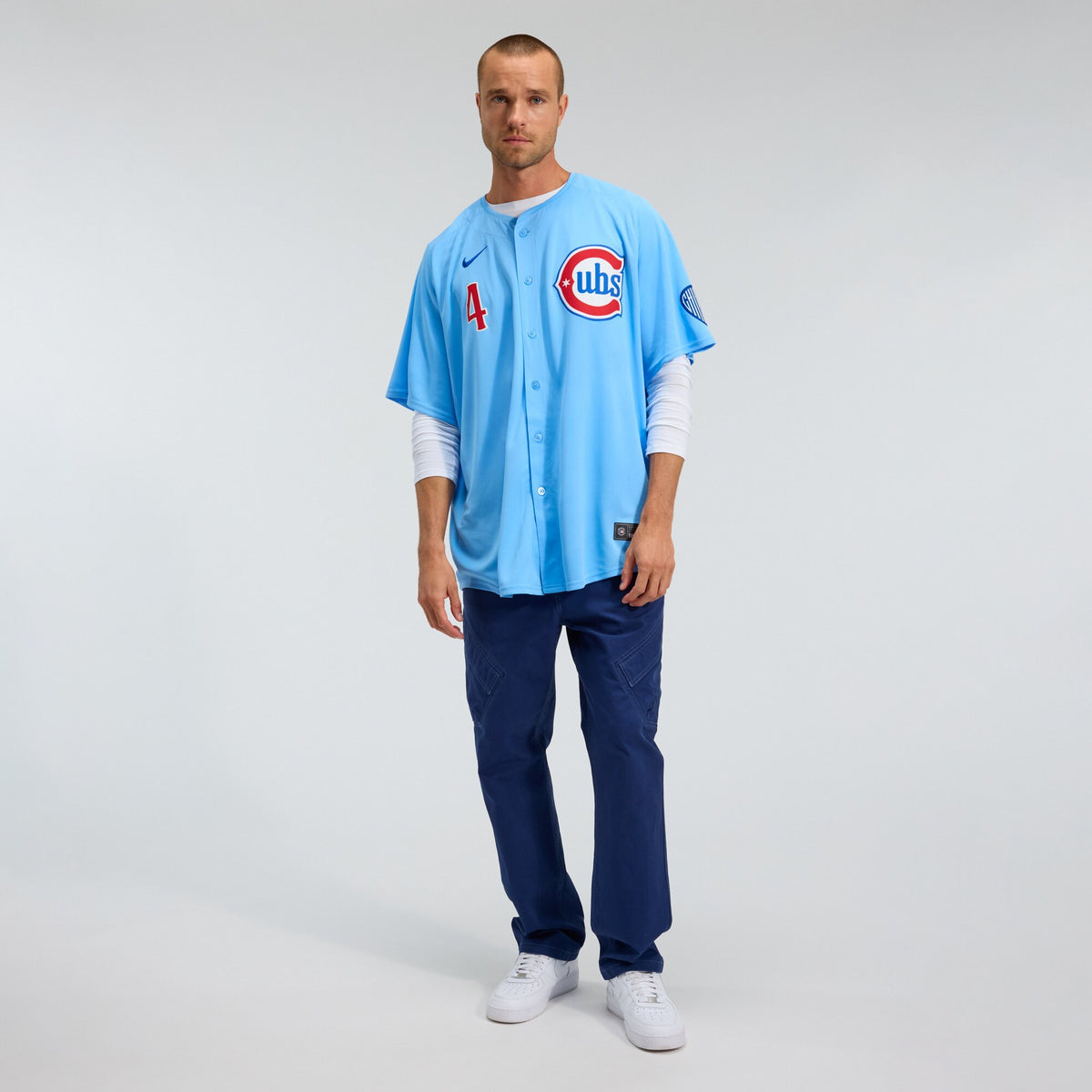 Men's Chicago Cubs Pete Crow-Armstrong Nike Light Blue Alternate Limited Player Jersey