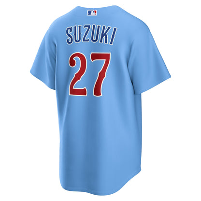 Men's Chicago Cubs Seiya Suzuki Nike Light Blue Alternate Replica Jersey