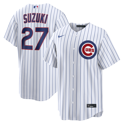 Men's Chicago Cubs Seiya Suzuki Nike White Home Replica Jersey