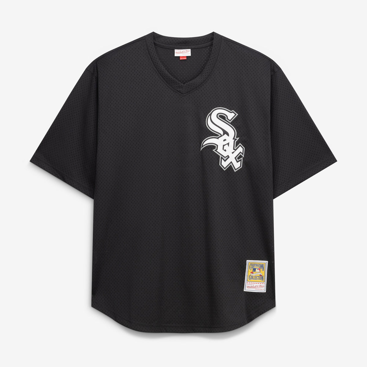 Men's Chicago White Sox Bo Jackson Mitchell & Ness Black Cooperstown Collection Big & Tall Mesh Batting Practice Jersey