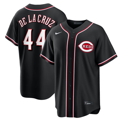 Men's Cincinnati Reds Elly De La Cruz Nike Fashion Replica Black Out Jersey