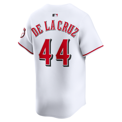 Men's Cincinnati Reds Elly De La Cruz Nike White Alternate 2 Limited Player Jersey