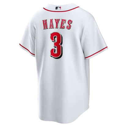 Men's Cincinnati Reds Ke&'Bryan Hayes Nike White Home Replica Jersey