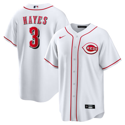 Men's Cincinnati Reds Ke&'Bryan Hayes Nike White Home Replica Jersey