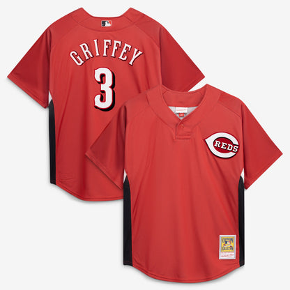 Men's Cincinnati Reds Ken Griffey Jr. Mitchell & Ness Red Authentic Batting Practice Jersey