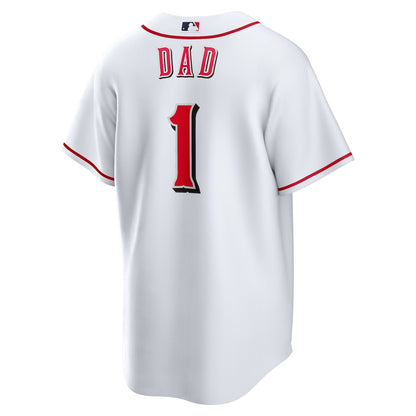 Men's Cincinnati Reds Nike White #1 Dad Home Replica Jersey