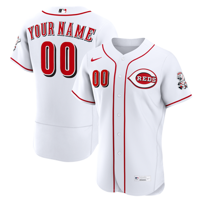 Men's Cincinnati Reds Nike White Home Authentic Custom Jersey