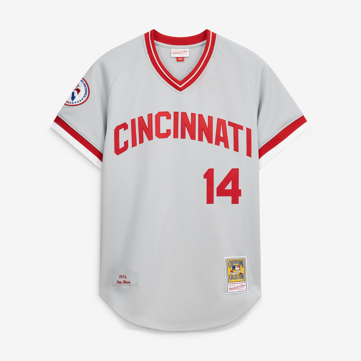 Men's Cincinnati Reds Pete Rose Mitchell & Ness Gray 1976 Authentic Jersey