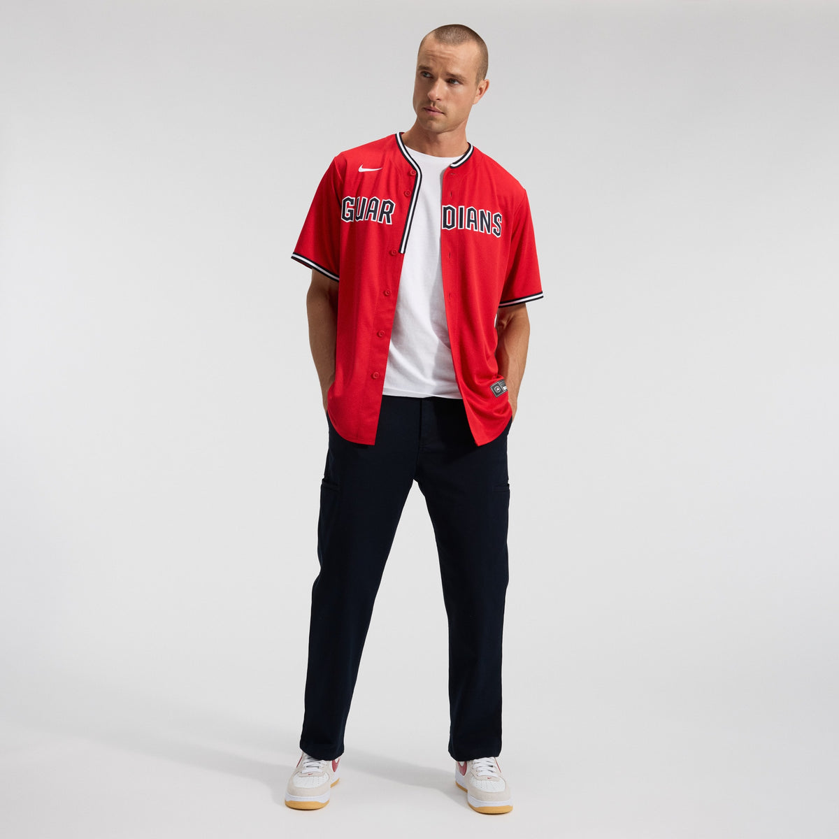 Men's Cleveland Guardians Nike Red Alternate 2 Replica Jersey