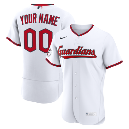 Men's Cleveland Guardians Nike White Home Authentic Custom Jersey