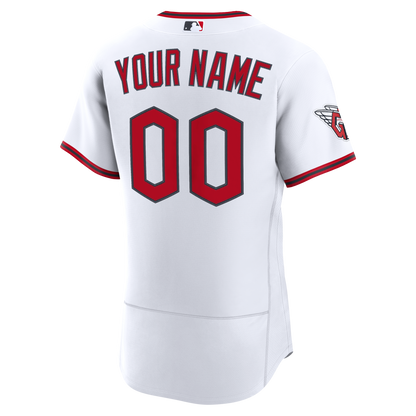 Men's Cleveland Guardians Nike White Home Authentic Custom Jersey
