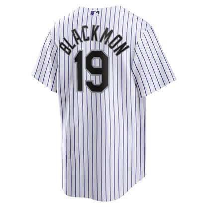 Men's Colorado Rockies Charlie Blackmon Nike White Home Replica Player Name Jersey