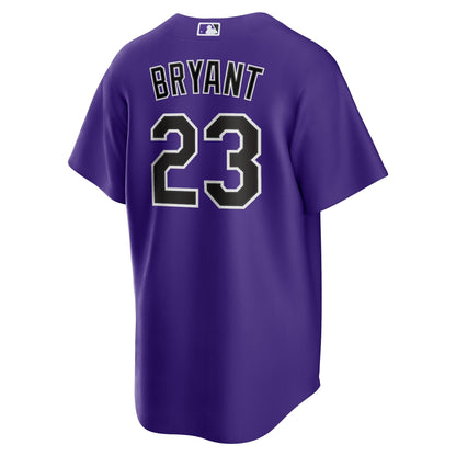 Men's Colorado Rockies Kris Bryant Nike Purple Alternate Replica Player Jersey
