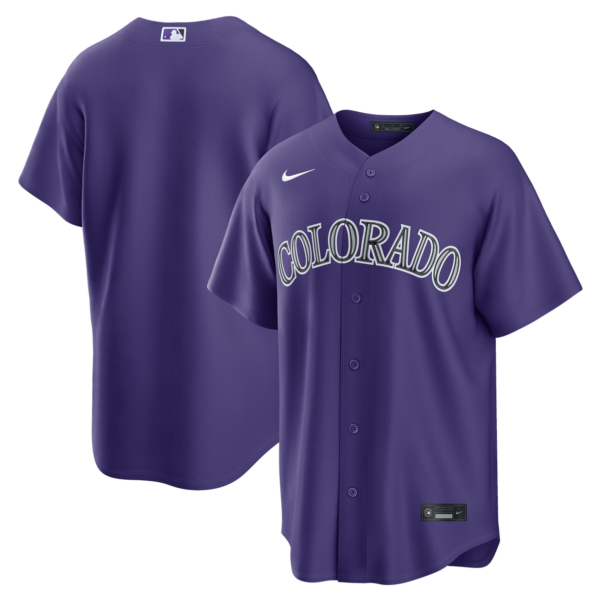 Men's Colorado Rockies Nike Purple Alternate Replica Jersey
