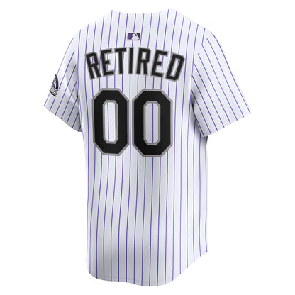 Men's Colorado Rockies Nike White Home Limited Pick-A-Player Retired Roster Jersey