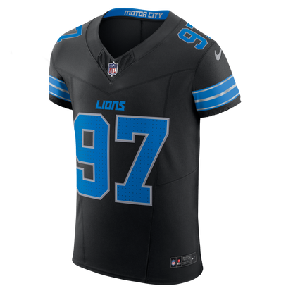 Men's Detroit Lions Aidan Hutchinson Nike Black Alternate Vapor F.U.S.E. Elite Jersey