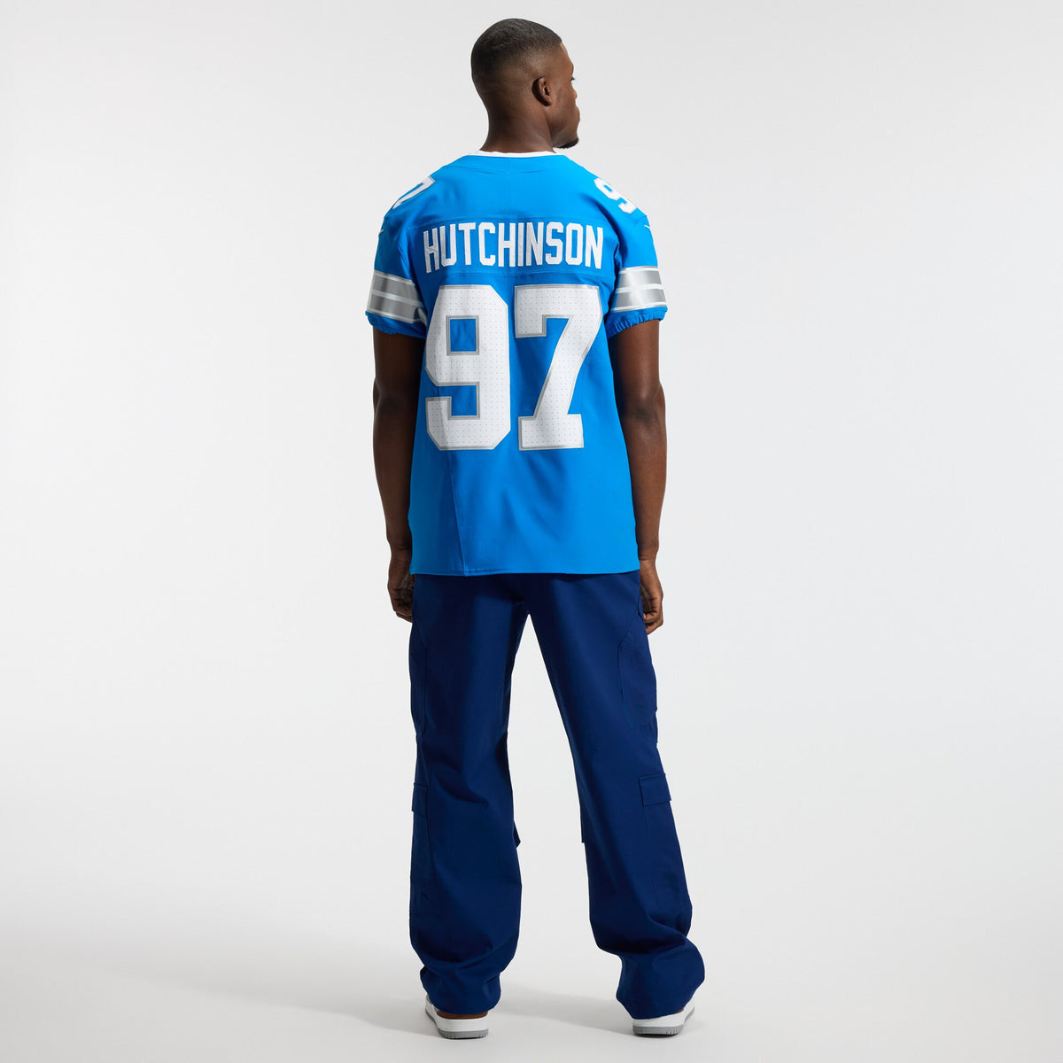 Men's Detroit Lions Aidan Hutchinson Nike Blue Alternate Vapor F.U.S.E. Elite Jersey