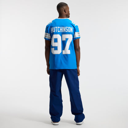 Men's Detroit Lions Aidan Hutchinson Nike Blue Alternate Vapor F.U.S.E. Elite Jersey