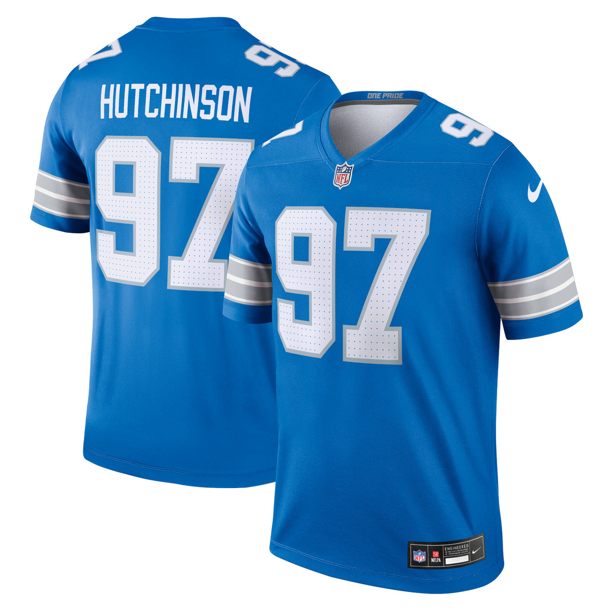 Men's Detroit Lions Aidan Hutchinson Nike Blue Legend Player Performance Top