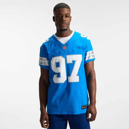 Men's Detroit Lions Aidan Hutchinson Nike Blue Team Vapor F.U.S.E. Elite Jersey