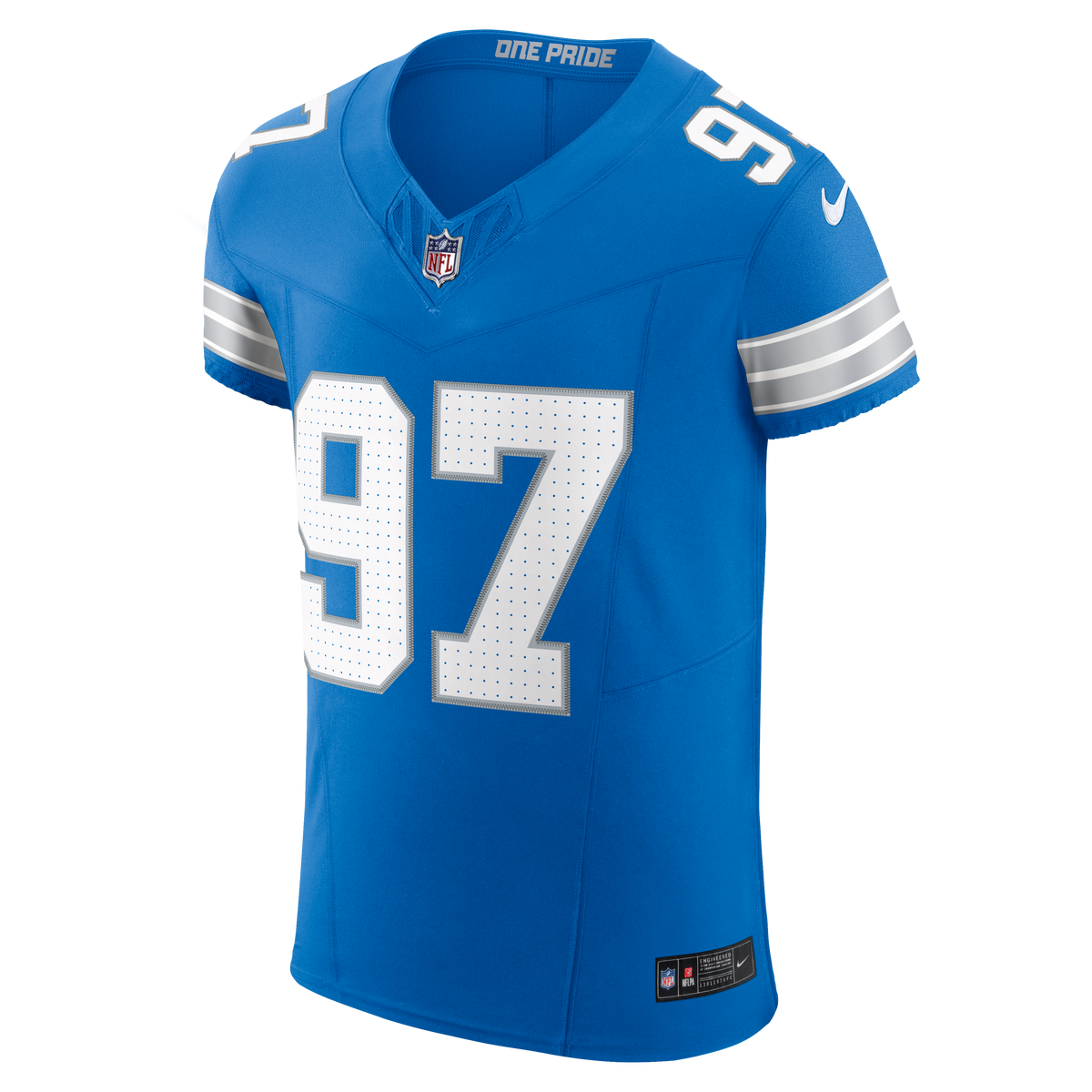 Men's Detroit Lions Aidan Hutchinson Nike Blue Team Vapor F.U.S.E. Elite Jersey