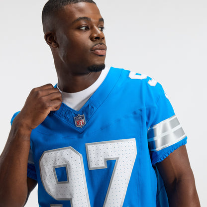 Men's Detroit Lions Aidan Hutchinson Nike Blue Team Vapor F.U.S.E. Elite Jersey