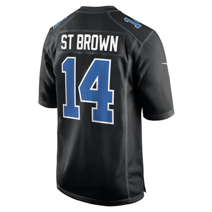Men's Detroit Lions Amon-Ra St. Brown Nike Carbon Black Carbon Fashion Jersey