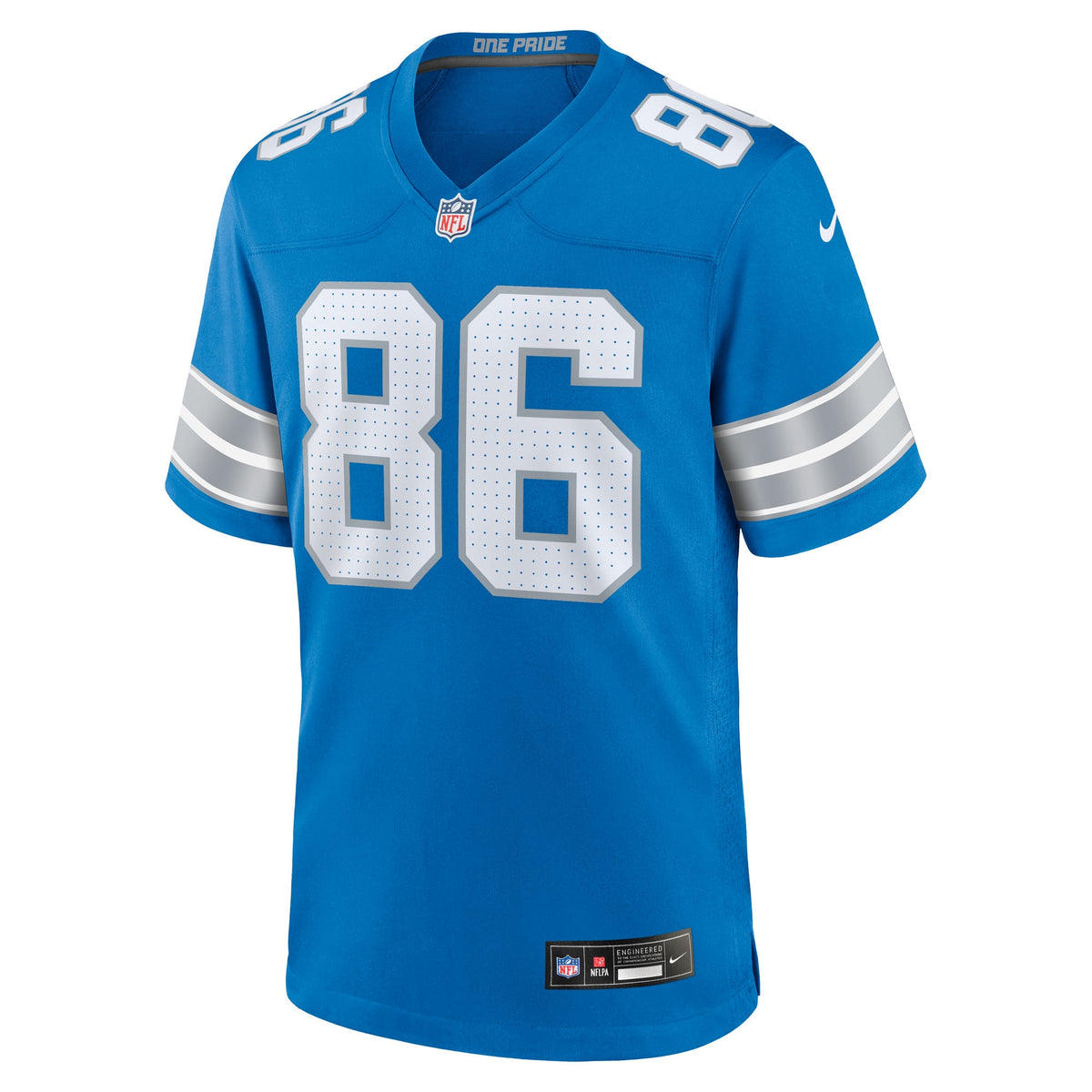 Men's Detroit Lions Anthony Firkser Nike Blue Team Game Jersey