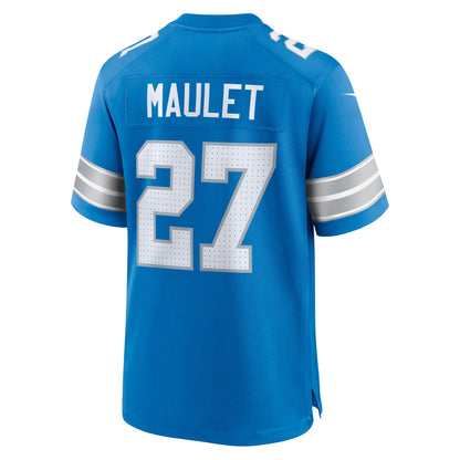 Men's Detroit Lions Arthur Maulet Nike Blue Team Game Jersey