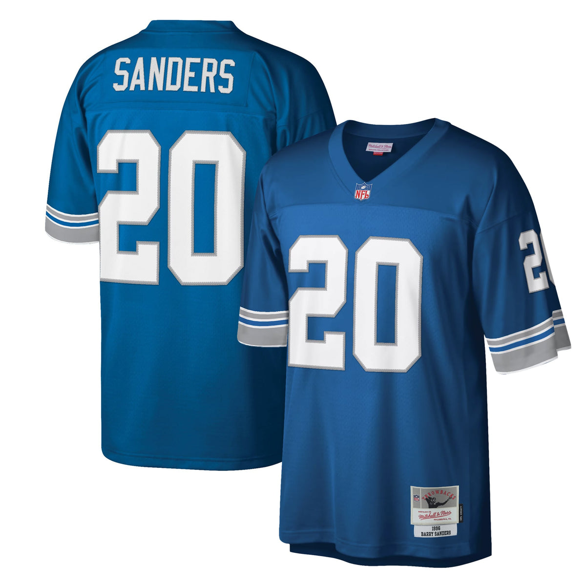 Men's Detroit Lions Barry Sanders Mitchell & Ness Blue Legacy Replica Jersey