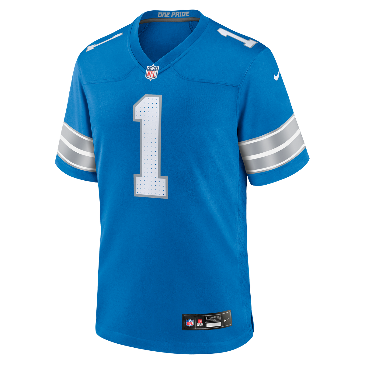Men's Detroit Lions Blake Miller Nike Blue 2026 NFL Draft First Round Pick No. 17 Team Game Jersey