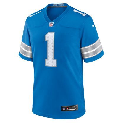 Men's Detroit Lions Blake Miller Nike Blue 2026 NFL Draft First Round Pick No. 17 Team Game Jersey