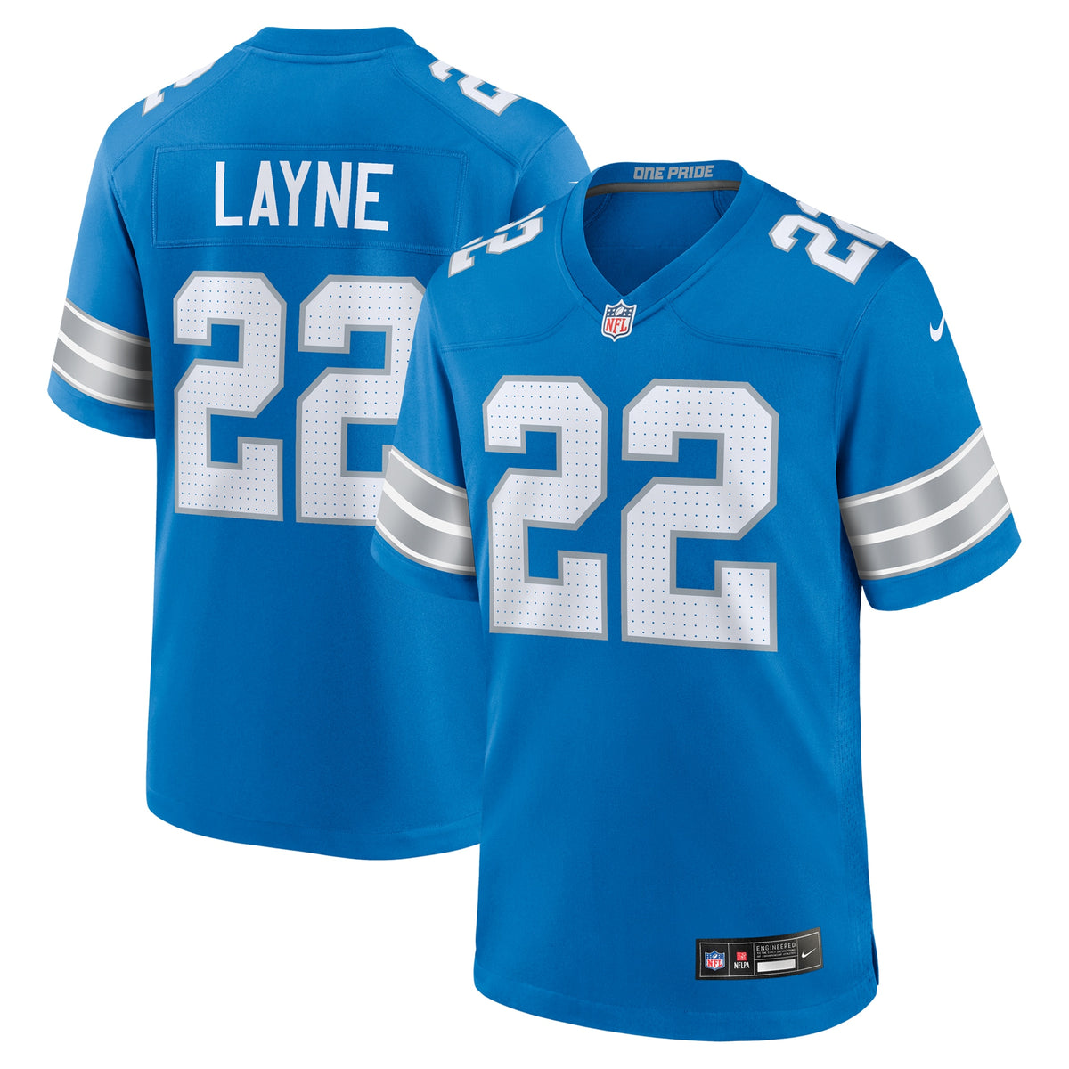 Men's Detroit Lions Bobby Layne Nike Blue Retired Player Game Jersey