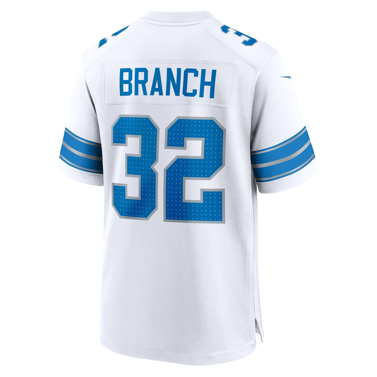 Men's Detroit Lions Brian Branch Nike White White Game Jersey