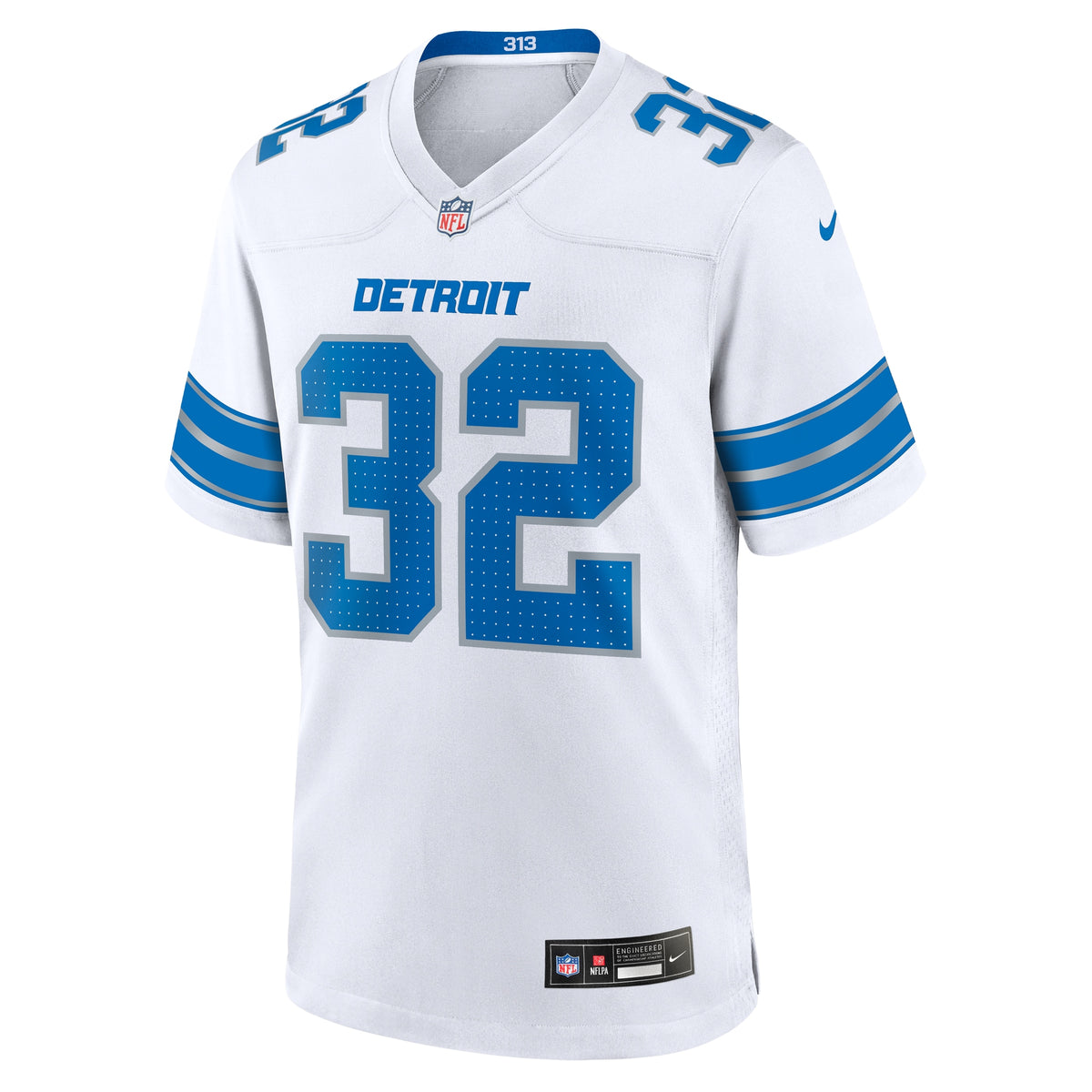 Men's Detroit Lions Brian Branch Nike White White Game Jersey