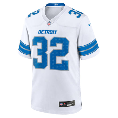 Men's Detroit Lions Brian Branch Nike White White Game Jersey