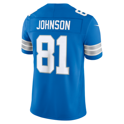 Men's Detroit Lions Calvin Johnson Nike Blue Vapor F.U.S.E. Stitched Retired Limited Jersey