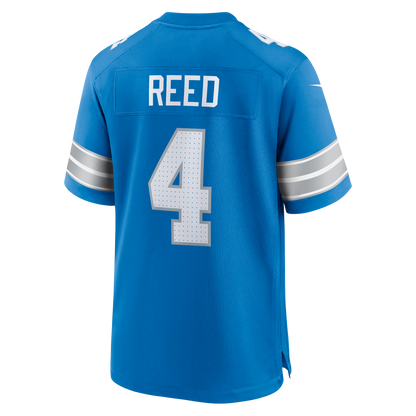 Men's Detroit Lions D.J. Reed Nike Blue Team Game Jersey