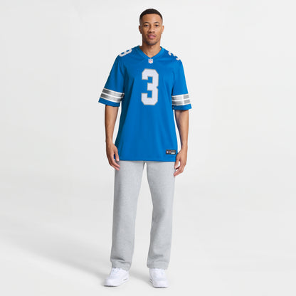 Men's Detroit Lions Jack Fox Nike Blue Team Game Jersey