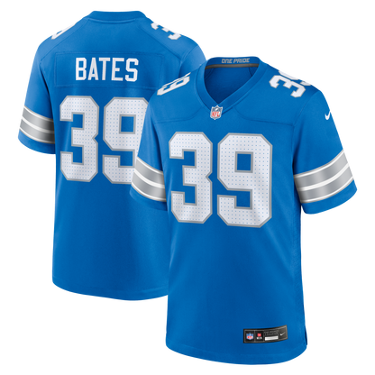Men's Detroit Lions Jake Bates Nike Blue Team Game Jersey